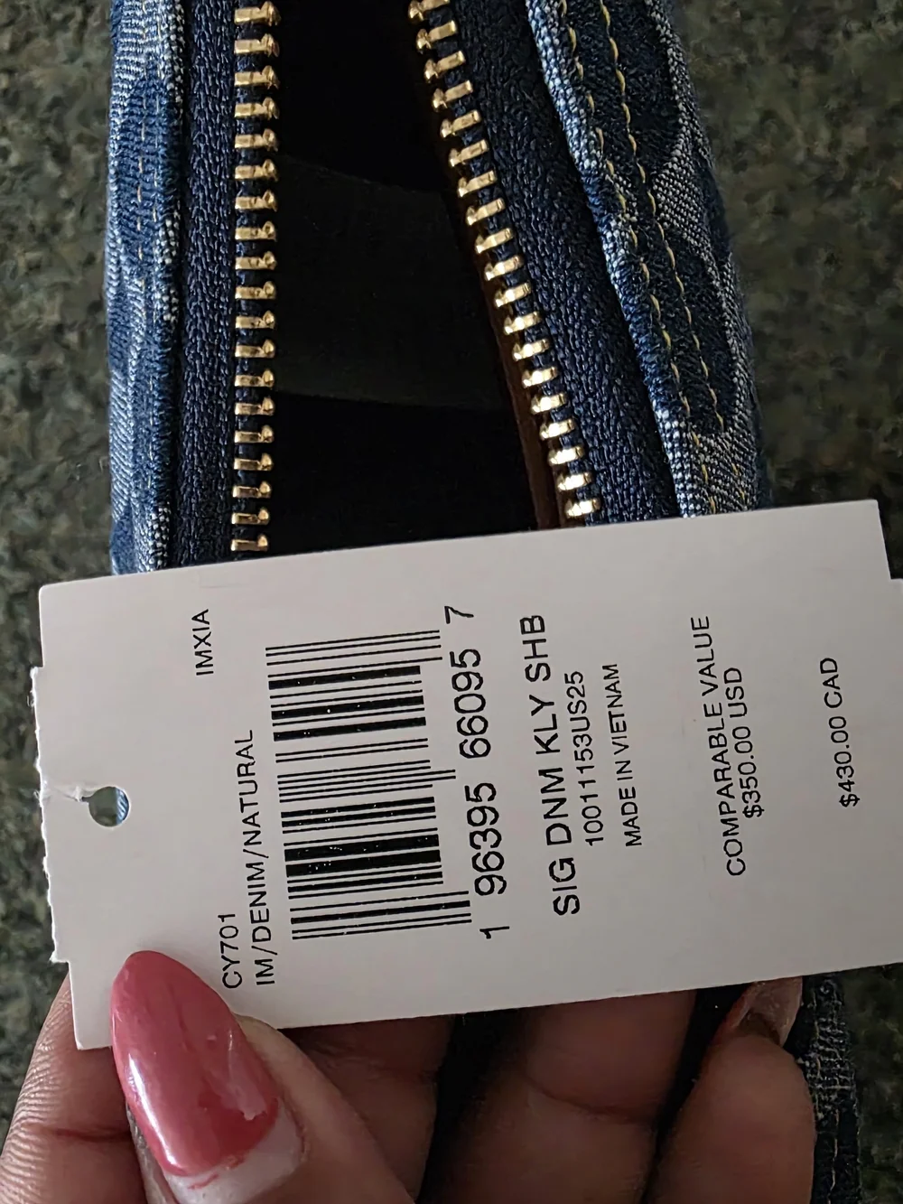 Coach Denim Signature Canvas Shoulder Bag KAILEY